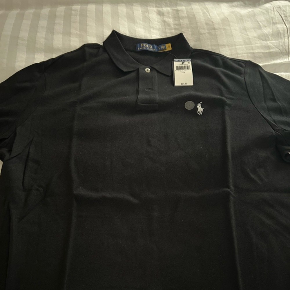 Ralph Lauren Black Polo Shirt Short Sleeve Classic Fit